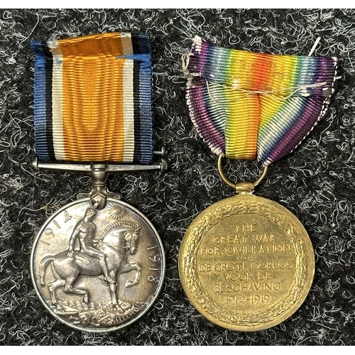 2026 - WW1 South African Issue War Medal and Victory medal pair to 