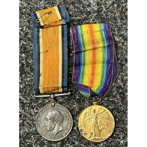 2027 - WW1 British War and Victory medal pair to 