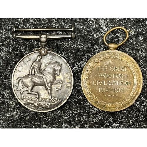 2029 - WW1 British War and Victory Medal Pair to 