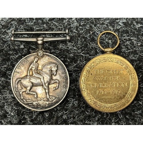 2030 - WW1 British War and Victory Medal Pair to 