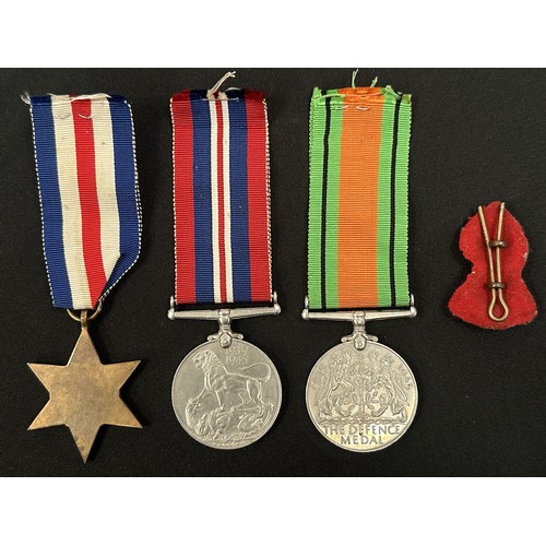 2034 - WW2 British France & Germany Star, War Medal and Defence Medal all complete with original ribbons al... 