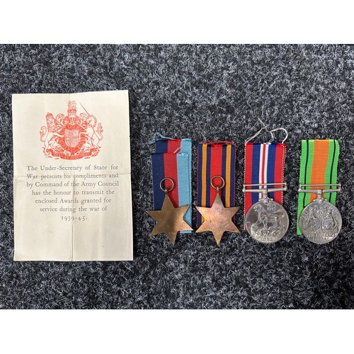 2035 - WW2 British REME Burma Star Medal Group comprising of 1939-45 Star, Burma Star, War Medal and Defenc... 