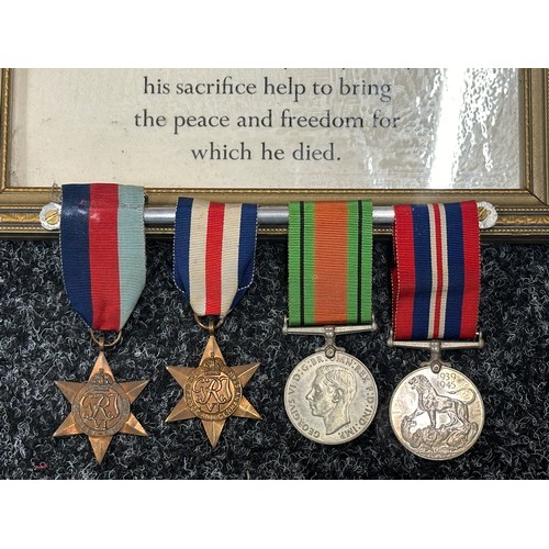 2038 - WW2 British RASC KIA Medal Group comprising of 1939-45 Star, France & Germany Star, Defence Medal an... 