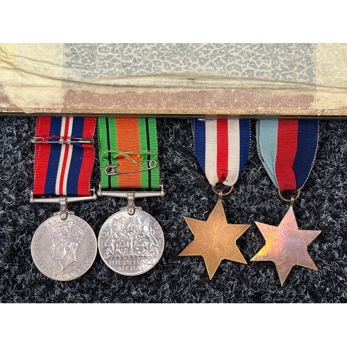 2038 - WW2 British RASC KIA Medal Group comprising of 1939-45 Star, France & Germany Star, Defence Medal an... 