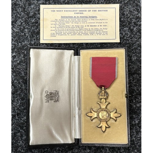 2039 - WW2 British OBE 4th Class complete with ribbon and pin and is in original Royal Mint case of issue. ... 