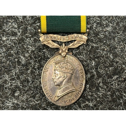 2042 - WW2 British GVI Territorial Efficiency Medal to “2074807 PTE.D.DAVIS. A.C.C.” complete with ribbon a... 