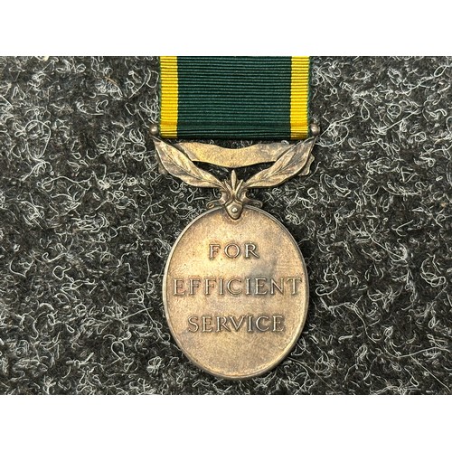 2042 - WW2 British GVI Territorial Efficiency Medal to “2074807 PTE.D.DAVIS. A.C.C.” complete with ribbon a... 