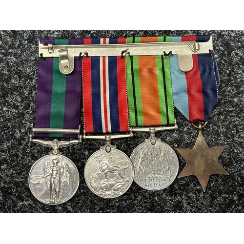 2049 - WW2 British Military Police Medal group comprising of: 1939-45 Star, Defence Medal and War medal, GR... 