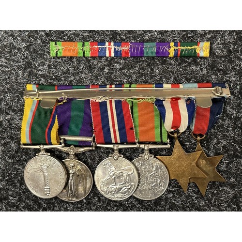 2050 - WW2 British Medal RA group comprising of:  1939-45 Star, France and Germany Star, Defence, British W... 