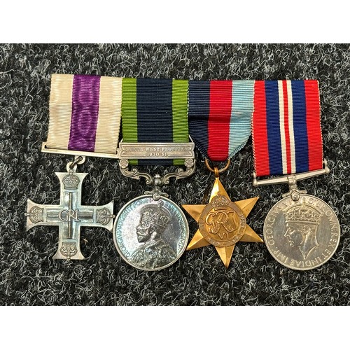 2055 - WW2 British George VI Military Cross , engraved 