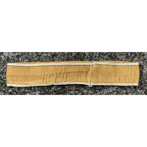 2071 - WW2 Third Reich Ärmelband Afrika - Africa Cuff Title. Full length and uniform removed.