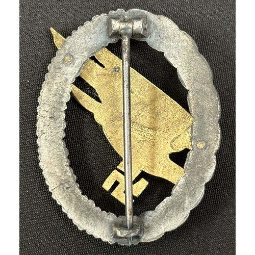 2073 - WW2 Third Reich Fallschirmschützenabzeichen der Luftwaffe - Luftwaffe Paratroopers Badge. Maker mark... 