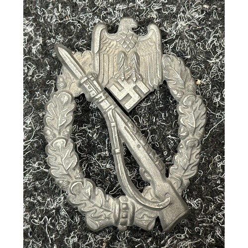 2079 - WW2 Third Reich Infanterie Sturmabzeichen in Silber - Infantry Assault Badge in Silver. No makers ma... 