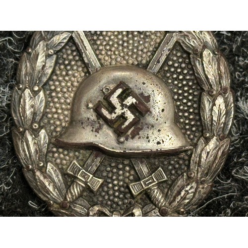 2081 - WW2 Third Reich Verwundetenabzeichen Condor Legion in Silber - Legion Condor Wound Badge in Silver. ... 