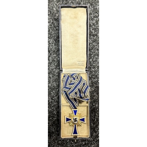 2086 - WW2 Third Reich Ehrenkreuz der Deutsche Mutter Erste Stufe - Mother's Cross 1st Class (Gold). Comple... 