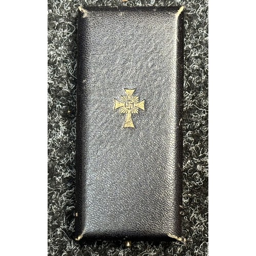 2086 - WW2 Third Reich Ehrenkreuz der Deutsche Mutter Erste Stufe - Mother's Cross 1st Class (Gold). Comple... 