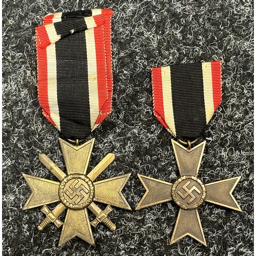 2098 - WW2 Third Reich Kriegsverdienstkreuz 2.Klasse mit Schwertern - War Merit Cross 2nd Class with Swords... 