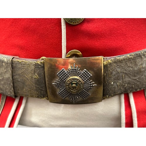 2120 - Royal Scots Majors Tunic, Belt, Cross Belt and Trews.