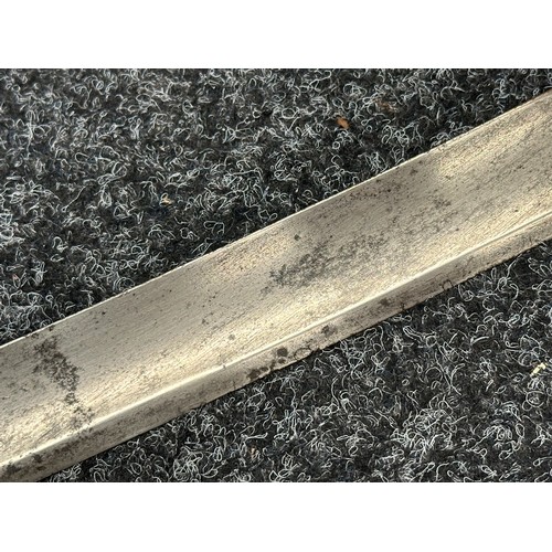 2124 - Napoleonic Era Sabre with curved fullered blade 865mm in length. Engraved to both side of the blade ... 