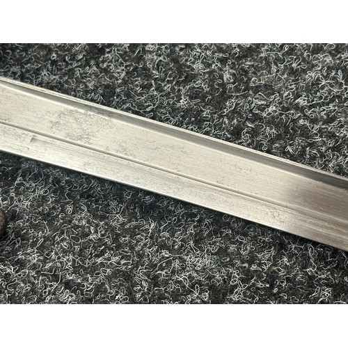 2132 - French 1866 Pattern Chassepot Bayonet with single edged fullered blade 575mm in length, maker marked... 