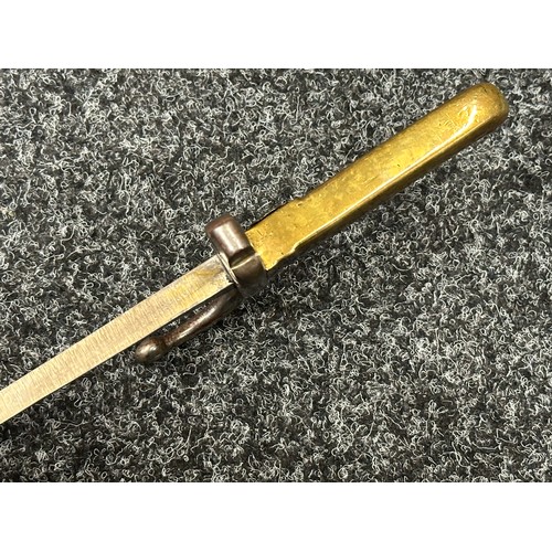 2135 - Chilean M1908 Police side arm with single edged blade 284mm in length. Created from the blade, gross... 