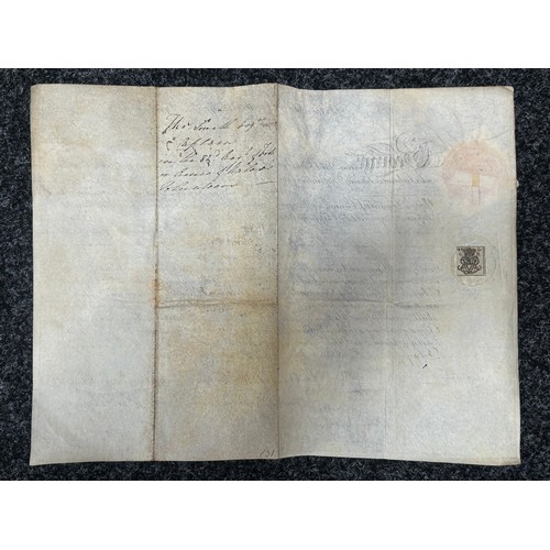 2136 - Napoleonic War Era British GR III Officers Commission document to Thomas Smith Esq. Captain in the 8... 