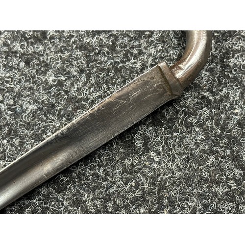 2137 - East India Company marked Socket Bayonet. Triangular blade with one flat face and two fullered faces... 