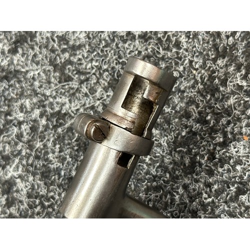 2139 - Socket Bayonet with fullered triangular blade 417mm in length. Inspection marked. Socket numbered G1... 