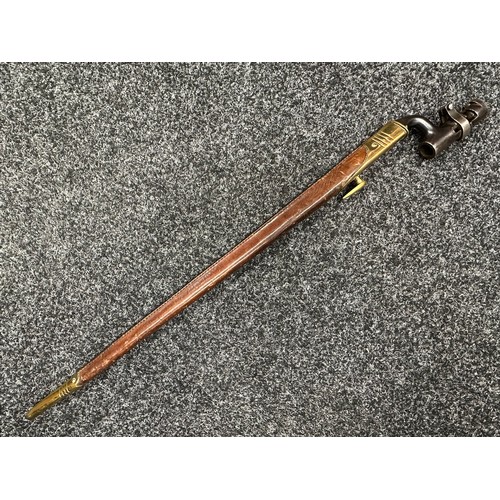 2140 - British Zulu War Era 1876 Pattern Bayonet with fullered triangular blade 548mm in length. British ma... 