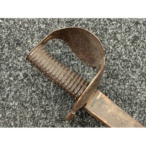 2144 - British Georgian 1804 Pattern Royal Navy Cutlass with striagh single edged blade 725mm in length. GR... 