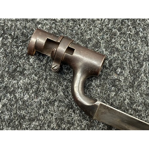 2147 - British Zulu War Era 1876 Pattern Martini Henry Socket Bayonet with triangular fullered blade 545mm ... 