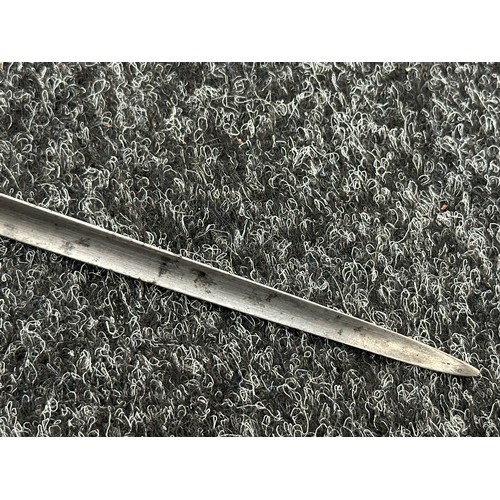 2147 - British Zulu War Era 1876 Pattern Martini Henry Socket Bayonet with triangular fullered blade 545mm ... 