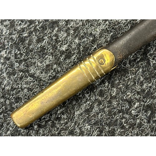 2147 - British Zulu War Era 1876 Pattern Martini Henry Socket Bayonet with triangular fullered blade 545mm ... 