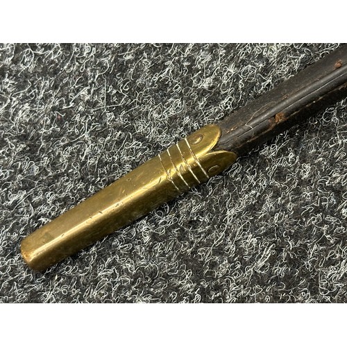 2147 - British Zulu War Era 1876 Pattern Martini Henry Socket Bayonet with triangular fullered blade 545mm ... 