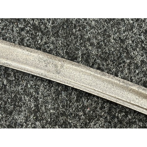 2159 - British 1788 Light Cavalry Sword with curved double fullered blade 800mm in length, maker marked on ... 