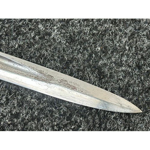 2162 - British 1821 Pattern Royal Artillery Officers Short Sword with fullered single edged blade with etch... 