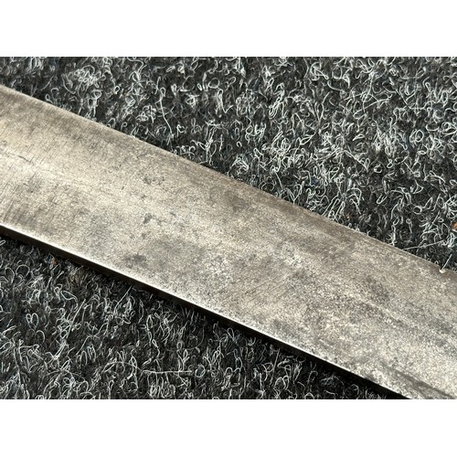 2166 - French Hanger Sword with curved single edged blade 560mm in length, German made marked 