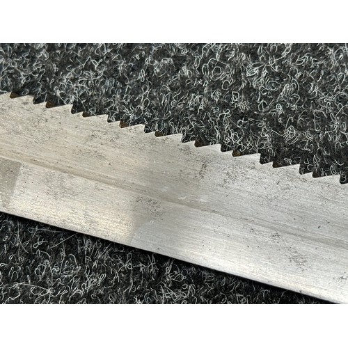 2167 - Swiss Short Sword with single edged blade with Saw Back upper edge, 510mm in length. Maker marked 