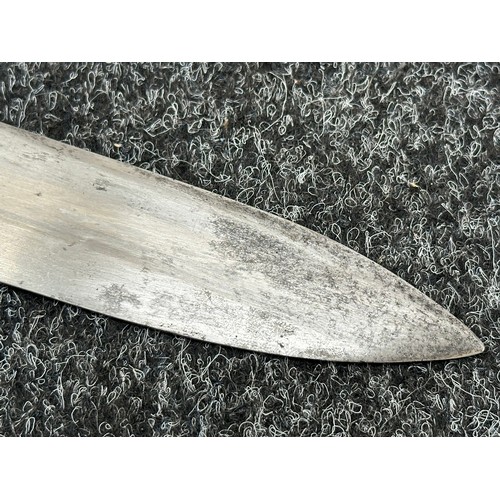 2167 - Swiss Short Sword with single edged blade with Saw Back upper edge, 510mm in length. Maker marked 