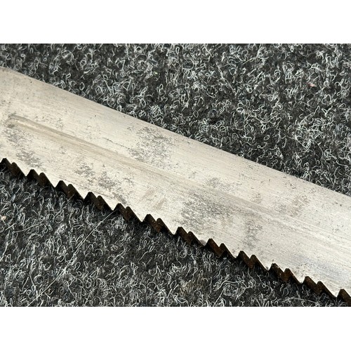 2167 - Swiss Short Sword with single edged blade with Saw Back upper edge, 510mm in length. Maker marked 