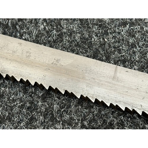 2167 - Swiss Short Sword with single edged blade with Saw Back upper edge, 510mm in length. Maker marked 