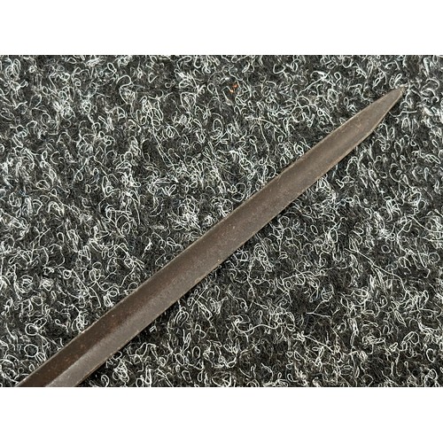 2169 - Small Court Sword with triangular blade, fullered to each side, engraved decoration. Marked 