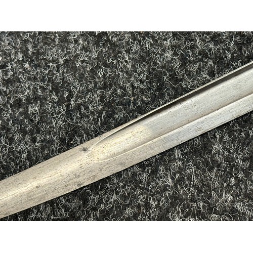 2177 - French 1866 Pattern Chassepot bayonet with fullered single edged blade 575mm in length, dated 1869 o... 