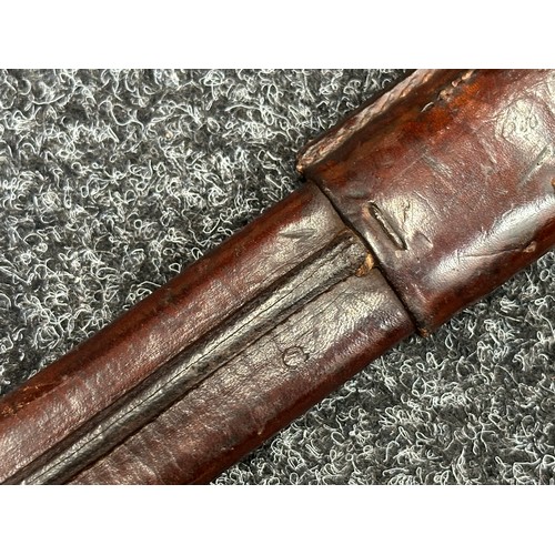 2183 - WW1 Canadian Ross Rifle Bayonet MKII with 255mm long blade. Wooden grips both with die stamped 