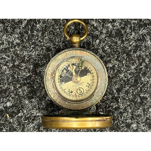 2186 - WW1 British Cavalry School Compass. Maker marked on dial 