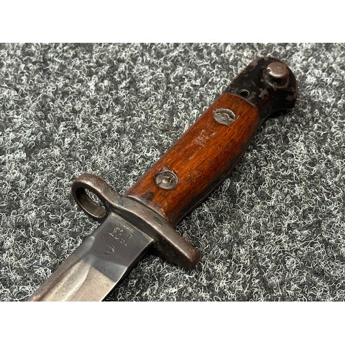 2187 - WW1 British 1907 Pattern Bayonet with single edged fullered blade 433mm in length with makers mark 