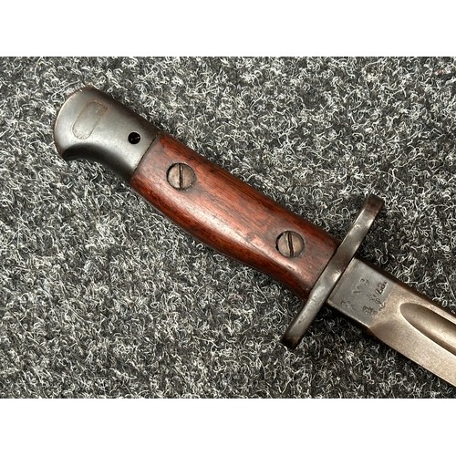 2192 - WW1 British 1907 Pattern Bayonet with fullered single edged blade 432mm long blade, maker marked and... 