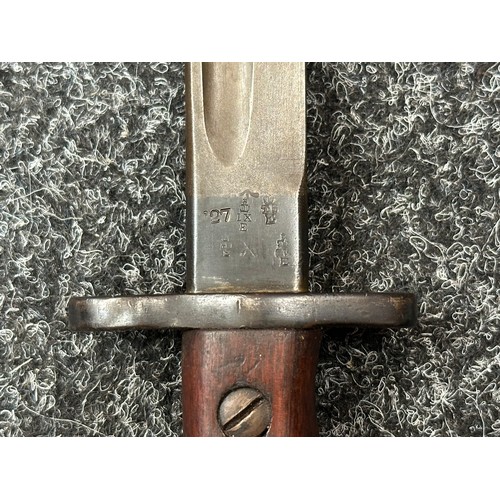 2192 - WW1 British 1907 Pattern Bayonet with fullered single edged blade 432mm long blade, maker marked and... 