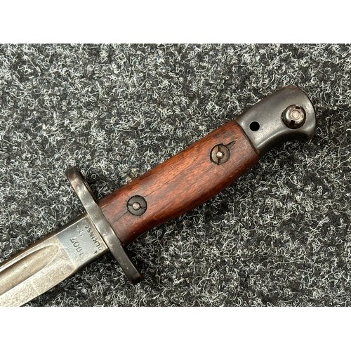 2192 - WW1 British 1907 Pattern Bayonet with fullered single edged blade 432mm long blade, maker marked and... 