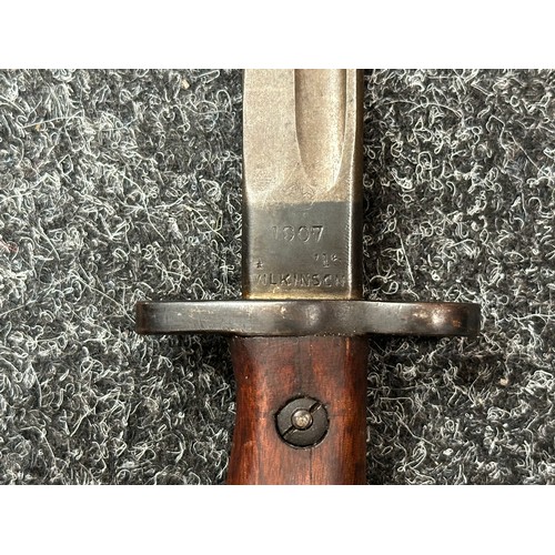 2192 - WW1 British 1907 Pattern Bayonet with fullered single edged blade 432mm long blade, maker marked and... 